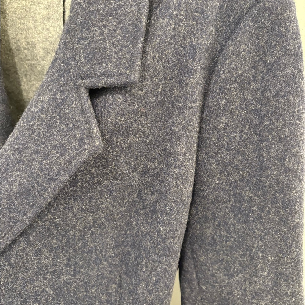 Boden Navy Double Faced Wool Belted Wrap Jacket Size 6 - Picture 13 of 16